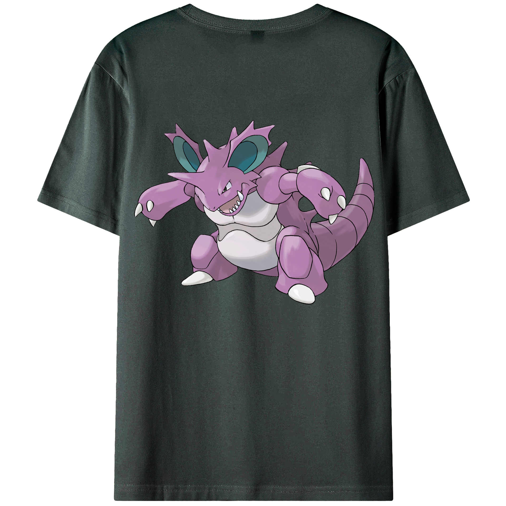 （画像用） ポケットモンスター Pokémon 綿100％ メンズ半袖Tシャツ（バックプリント） 通気性